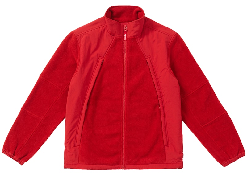 Buy Jaket Resleting Supreme Polartec Merah