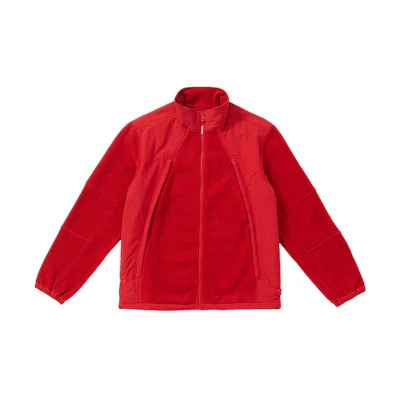 Supreme Polartec Zip Up Jacket Red
