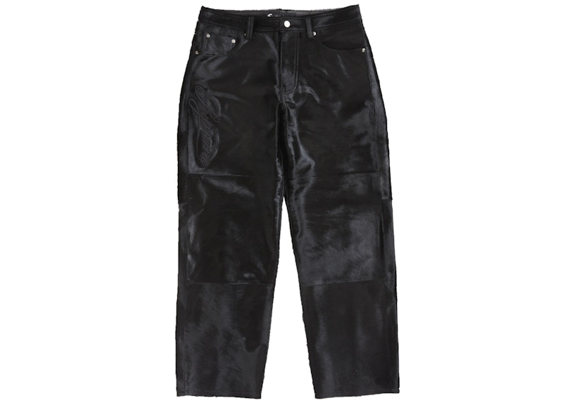 Supreme Ponyhair Loose Fit 5-Pocket Jean Black