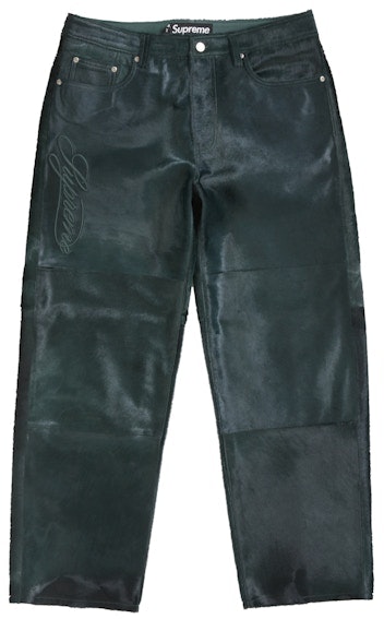 supreme-ponyhair-loose-fit-5-pocket-jean-green