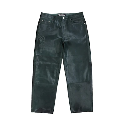 Supreme Ponyhair Loose Fit 5-Pocket Jean Green