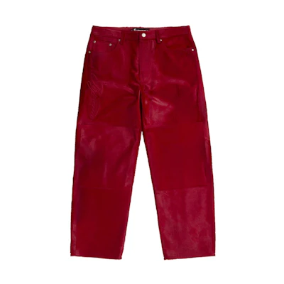 Supreme Ponyhair Loose Fit 5-Pocket Jean Red