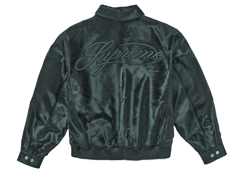 Supreme Ponyhair Varsity Jacket Green 圖 3