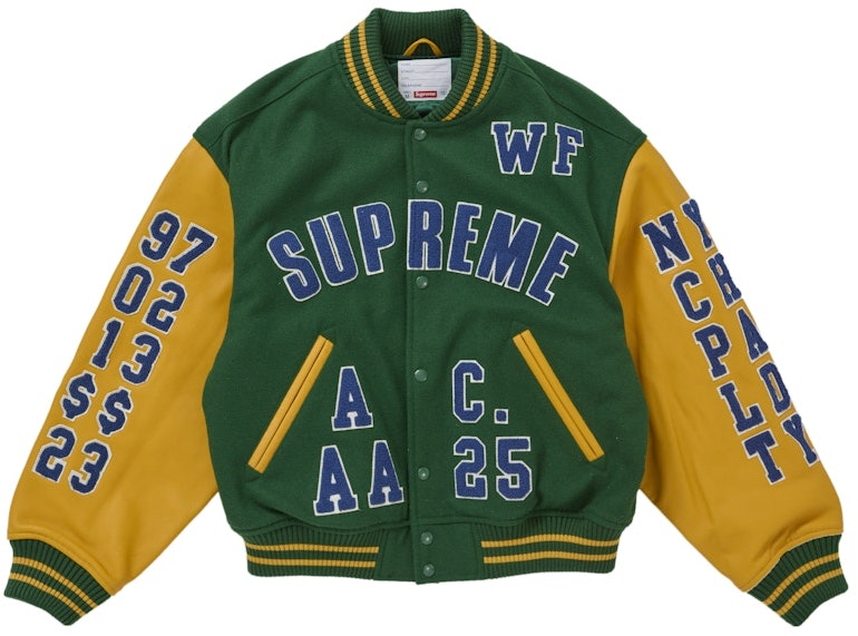 supreme-praises-varsity-jacket-green