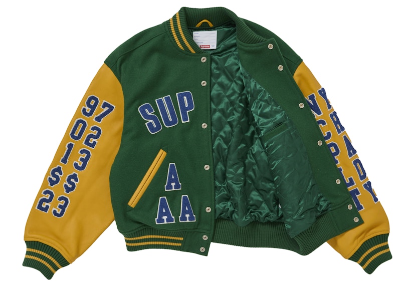 Order シュプリーム プレーゼス バーシティジャケット グリーン