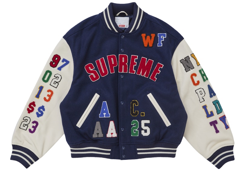 Supreme Praises Varsity Jacket Navy