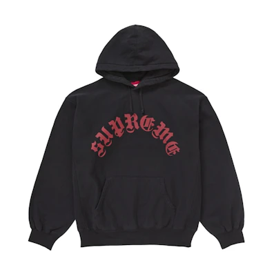 Supreme Printed Arc Hooded Sweatshirt Black