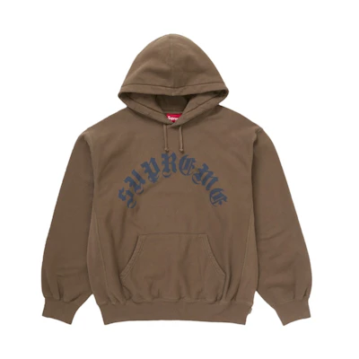 Supreme Printed Arc Hooded Sweatshirt Dusty Brown