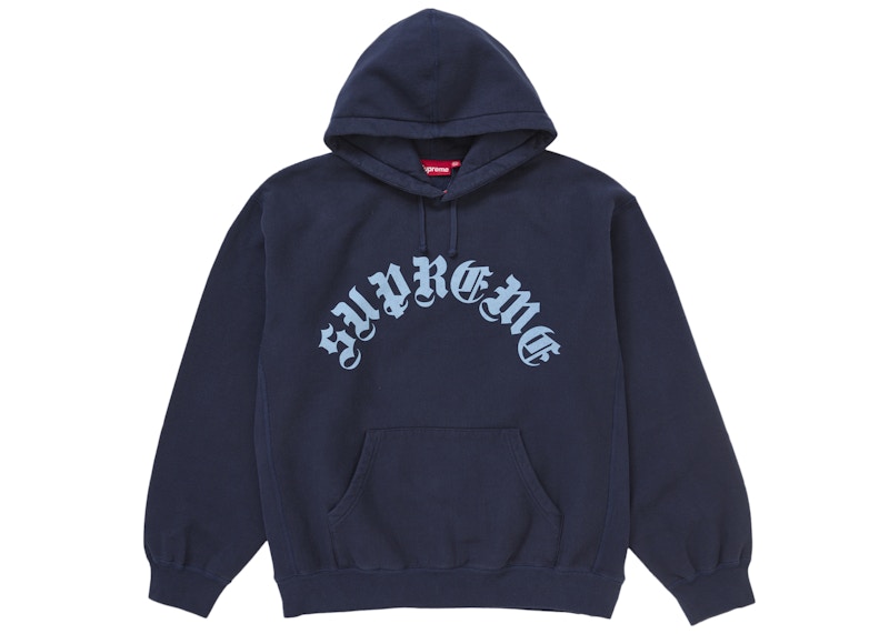 Supreme Printed Arc Hooded Sweatshirt Navy