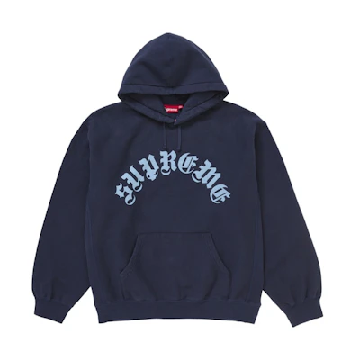 Supreme Printed Arc Hooded Sweatshirt Navy