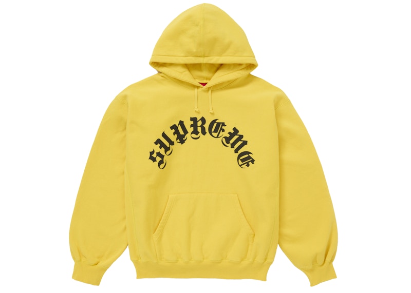 Supreme Printed Arc Hooded Sweatshirt Yellow