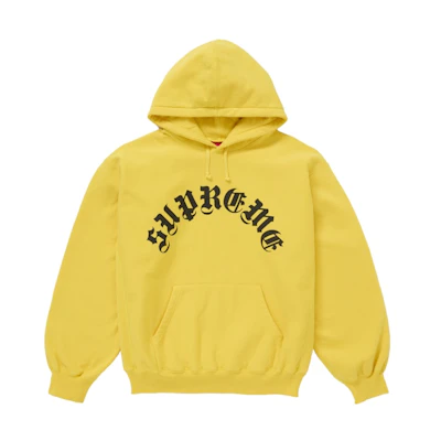 Supreme Printed Arc Hooded Sweatshirt Yellow