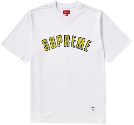 Supreme Camiseta Blanca con Diseño Arc Impreso Buy Supreme Camiseta Blanca con Diseño Arc Impreso