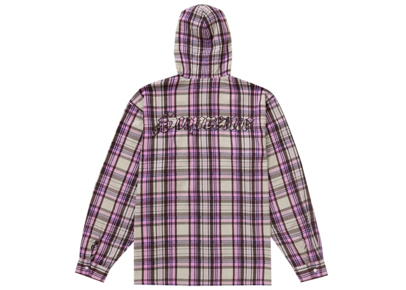 Order Camisa de Franela con Capucha Estampada Supreme Rosa.