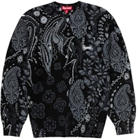 Supreme Printed Paisley Sweater Black Supreme Printed Paisley Sweater Black