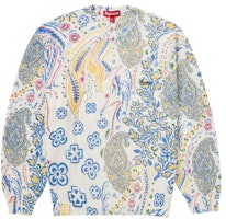 Supreme Printed Paisley Sweater White Supreme Printed Paisley Sweater White