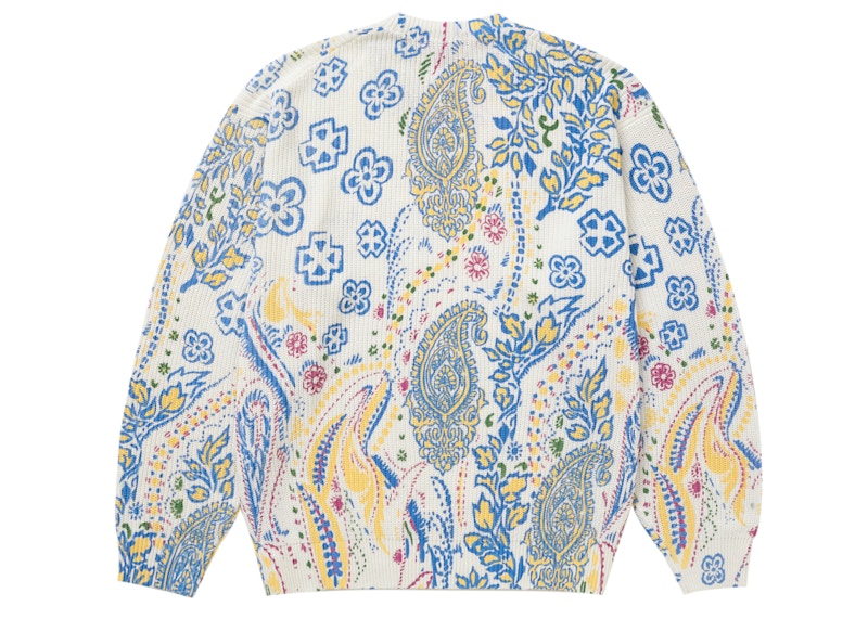 Order Supreme 印花佩斯利图案白色毛衣