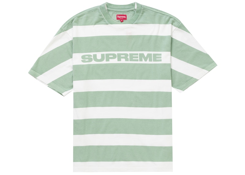 Supreme Printed Stripe S/S Top Light Green