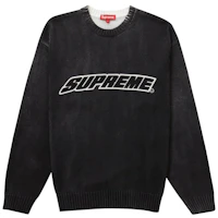 Supreme Printed Washed Sweater Black Supreme Printed Washed Sweater Black