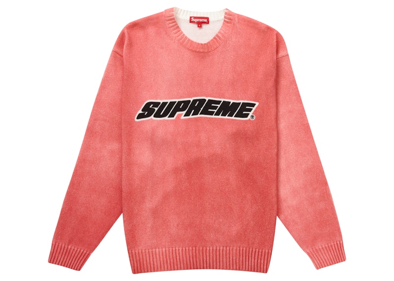 Buy Supreme Printed Washed Sweater Pink - Novelship