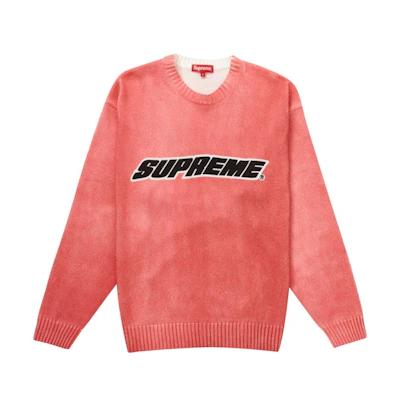 Supreme Printed Washed Sweater Pink