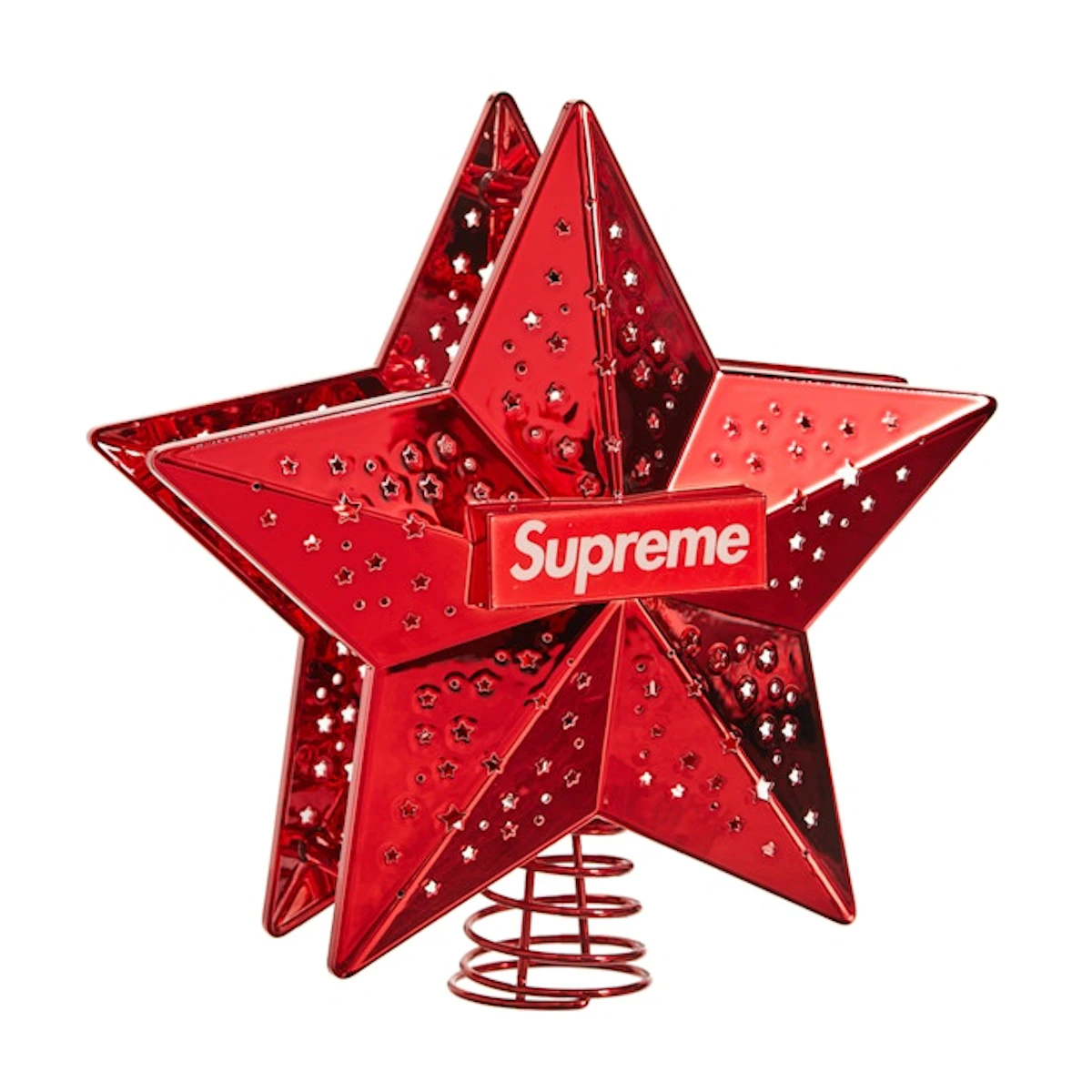 Supreme Projecting Star Tree Topper Red