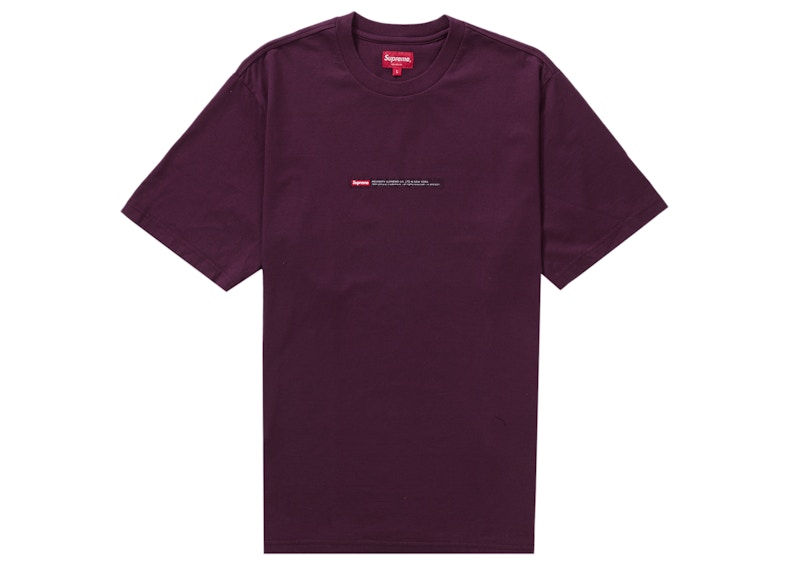 Buy Supreme Property Label S/S Top Eggplant