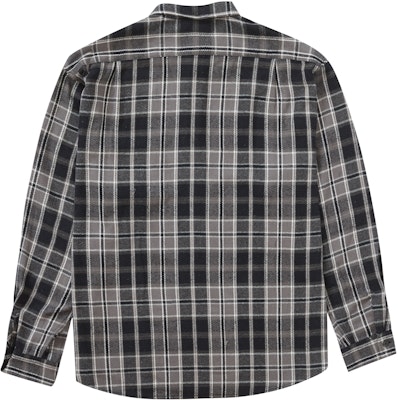 Supreme Pullover Plaid Flannel Shirt Black - Novelship