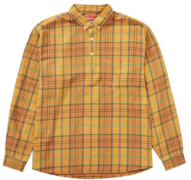 Supreme Pullover Plaid Flannel Shirt Gold Supreme Pullover Plaid Flannel Shirt Gold