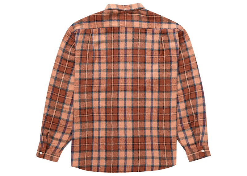 Supreme Pullover Plaid Flannel Shirt Pink 圖 2