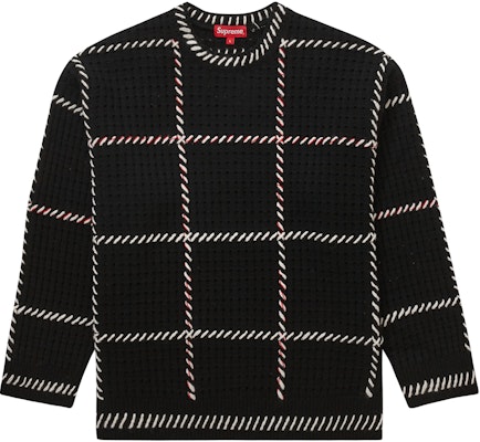 Supreme Quilt Stitch Sweater Black - Novelship