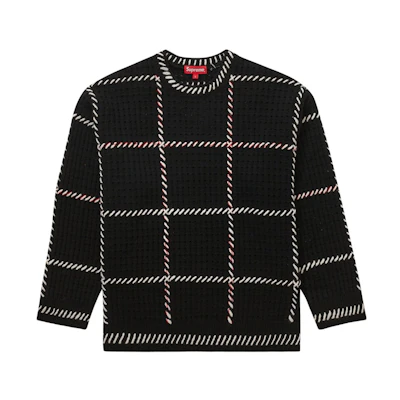 Supreme Quilt Stitch Sweater Black