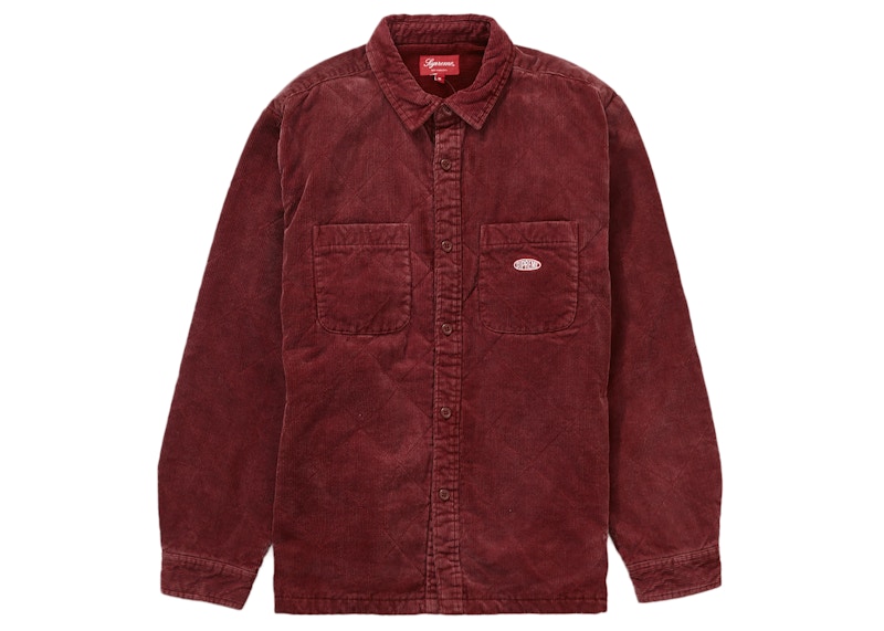 Supreme Quilted Corduroy Shirt Rust