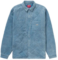Supreme Quilted Corduroy Shirt Slate Blue Supreme Quilted Corduroy Shirt Slate Blue