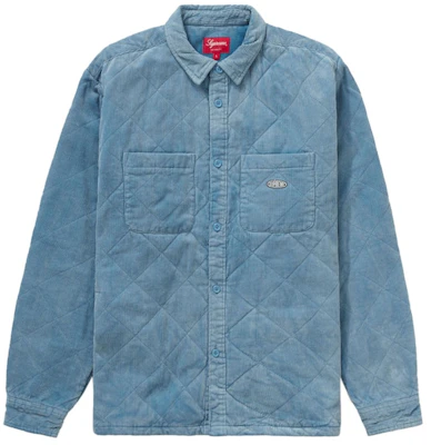Supreme 绗缝灯芯绒衬衫 板岩蓝 Buy Supreme 绗缝灯芯绒衬衫 板岩蓝