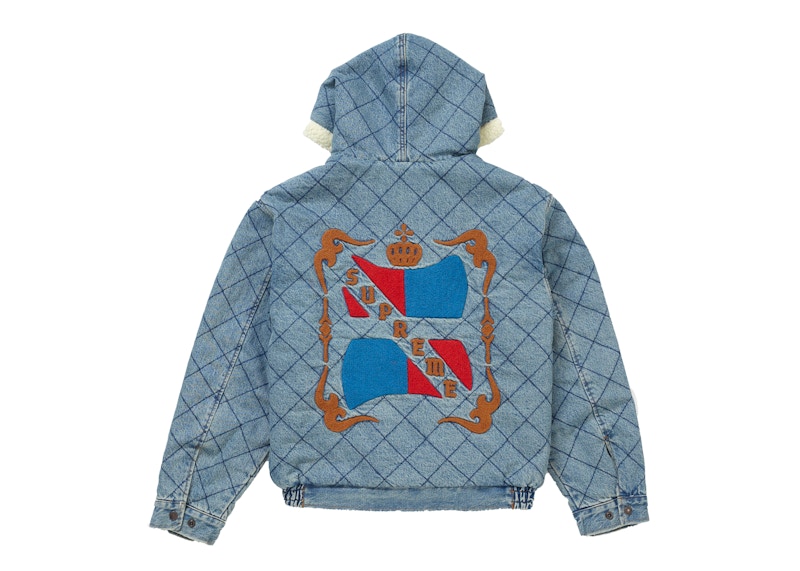 Order Chaqueta Pilot de Mezclilla Acolchada Supreme Azul Deslavado