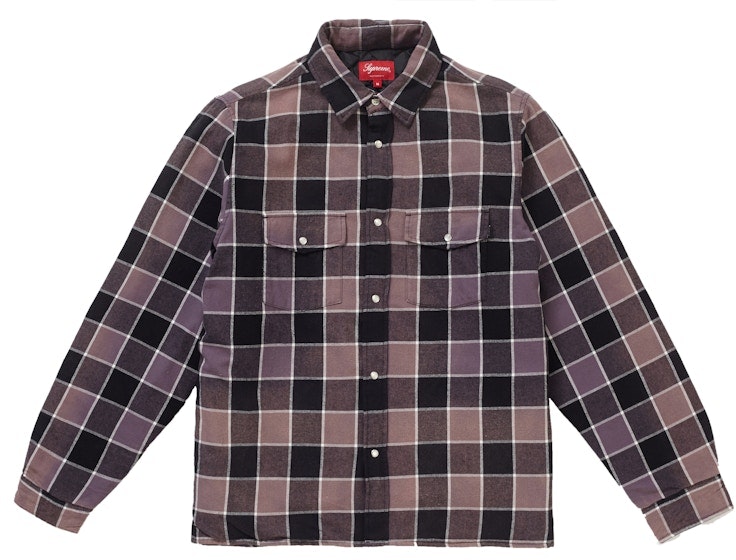 supreme-quilted-faded-plaid-shirt-black