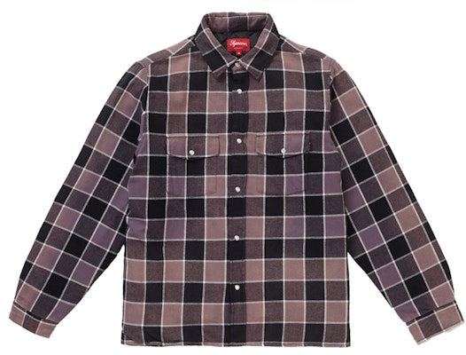 Supreme Quilted Faded Plaid Shirt Black Buy Supreme Quilted Faded Plaid Shirt Black