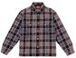 Buy Supreme Quilted Faded Plaid Shirt Black