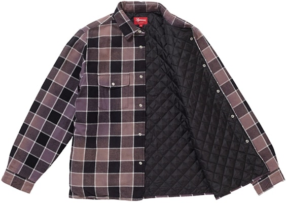 Supreme Quilted Faded Plaid Shirt Black Order Supreme Quilted Faded Plaid Shirt Black