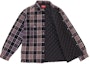 Order Supreme Quilted Faded Plaid Shirt Black