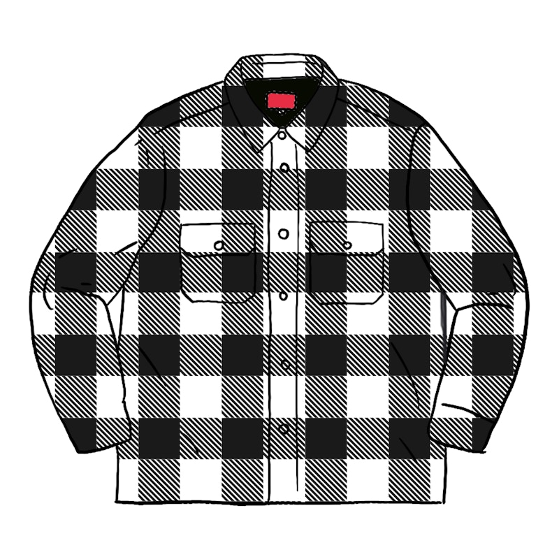 Buy シュプリーム キルトフランネルシャツ (白)
