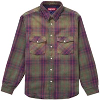 Supreme Quilted Flannel Snap Shirt Green Supreme Quilted Flannel Snap Shirt Green