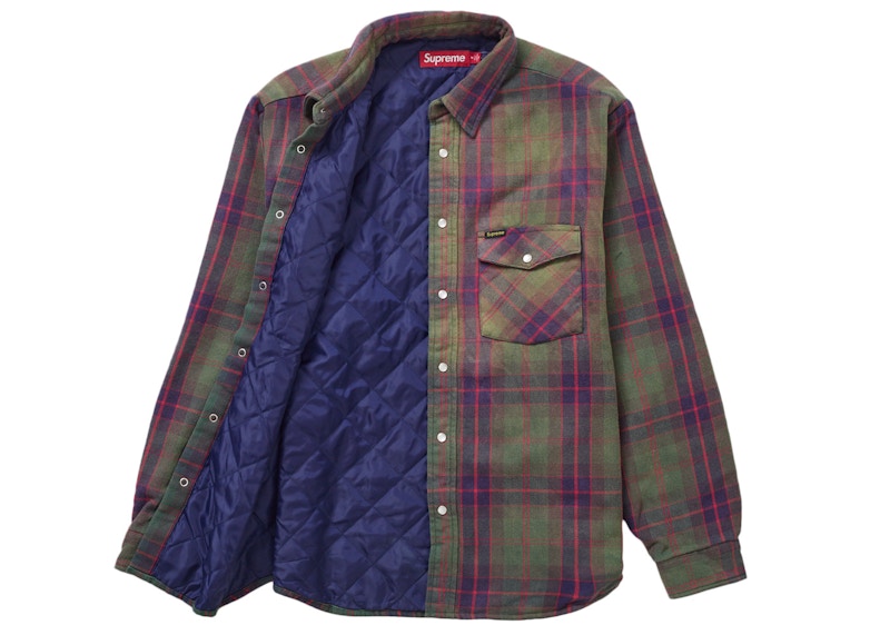 Order Supreme Kemeja Flanel Quilted Hijau Snap