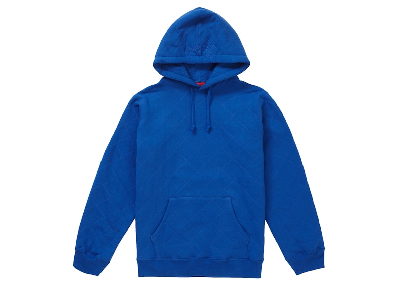 Buy シュプリーム キルト パーカー (ロイヤル)
