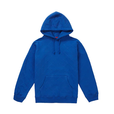 Supreme Quilted Hooded Sweatshirt Royal