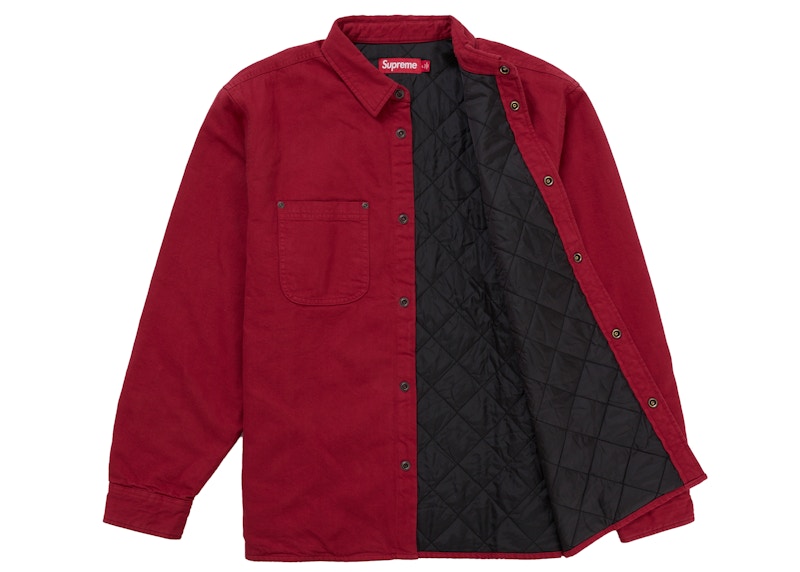 Order 슈프림 퀼팅 라이닝 데님 스냅 셔츠 (SS26) 레드