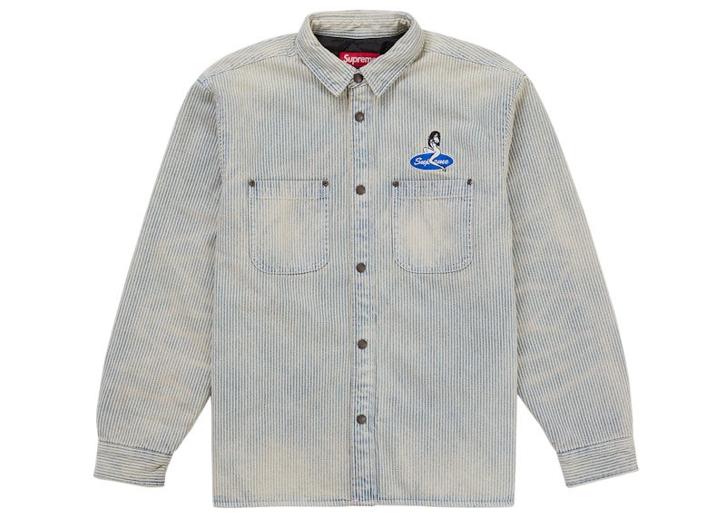 Supreme Quilted Lined Denim Snap Shirt (SS26) Stripe