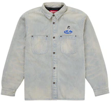 Supreme Quilted Lined Denim Snap Shirt (SS26) Stripe Supreme Quilted Lined Denim Snap Shirt (SS26) Stripe