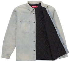 Order Supreme 條紋絎縫內襯牛仔扣釦襯衫 (SS26)